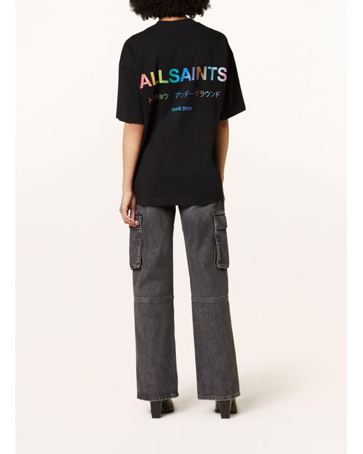 AllSaints Black Obersized-Shirt