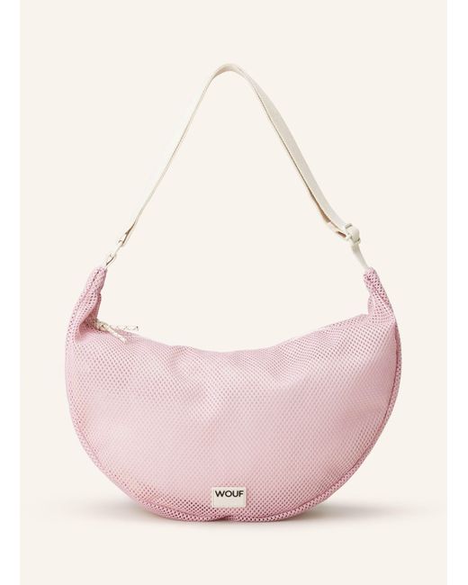 Wouf Pink Umhängetasche aus Mesh