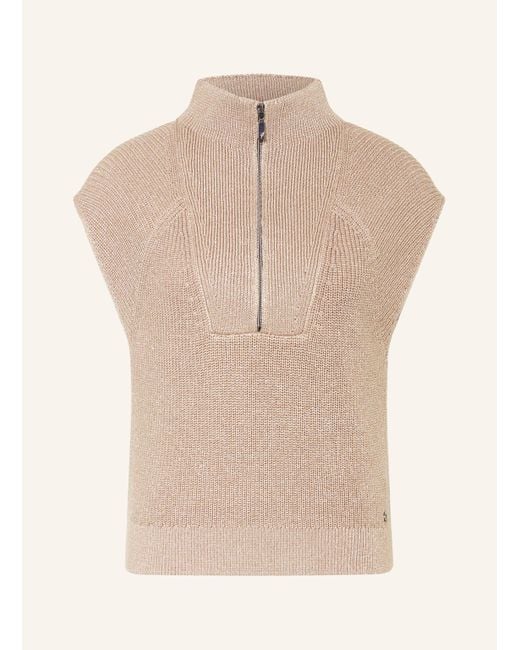 Monari Natural Pullunder mit Glitzergarn