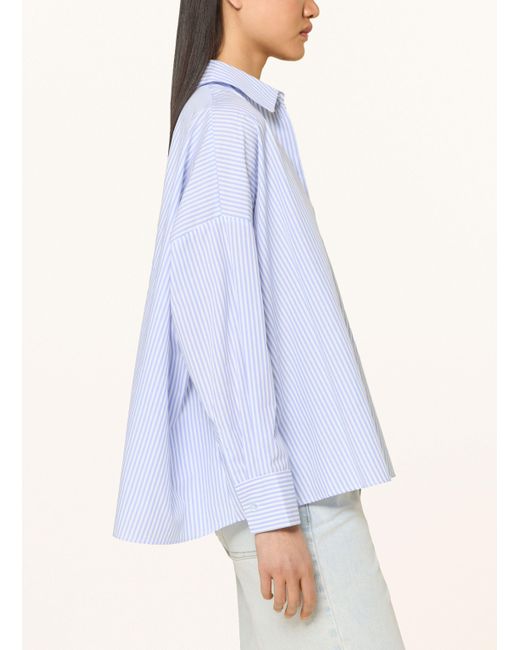 Rich & Royal Blue Oversized-Hemdbluse