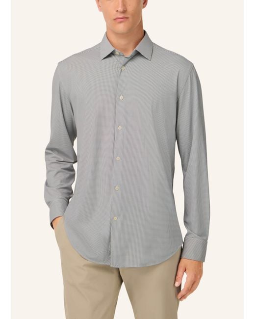 Boggi Jerseyhemd Slim Fit in Gray für Herren