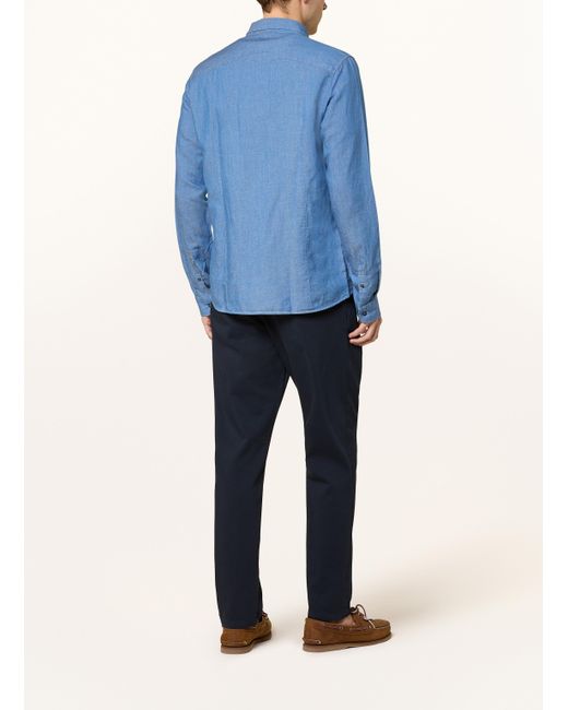 MOS MOSH Gallery Hemd MMGMARCO Slim Fit in Jeansoptik in Blue für Herren
