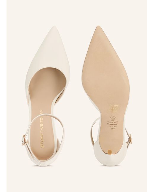 Stuart Weitzman Natural Slingpumps STUART POWER STRAP
