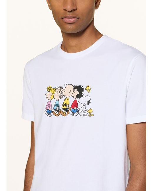 Mey Schlafshirt Serie × PEANUTS in White für Herren