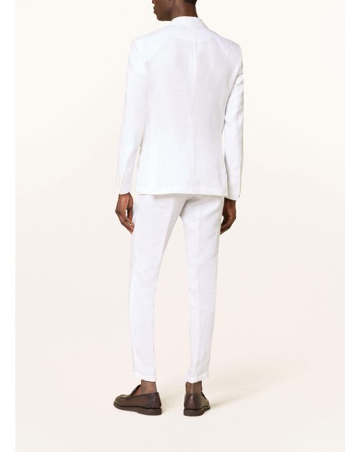 Boss Anzugsakko HUGE Slim Fit aus Leinen in White für Herren