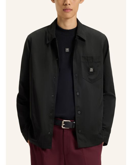 HUGO Business Hemd ENASO Oversize Fit in Black für Herren