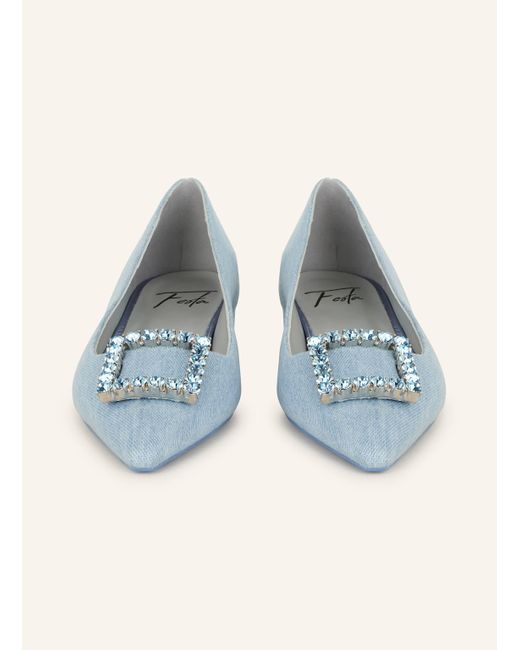 Festa Blue Ballerinas AMAIA mit Schmucksteinen