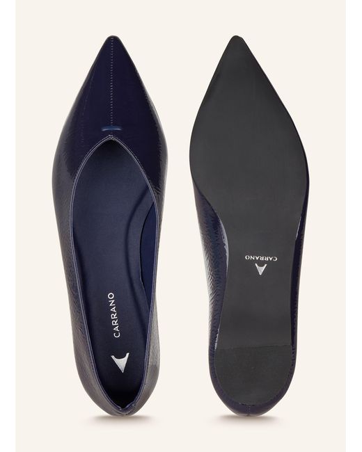 Carrano Blue Lackballerinas