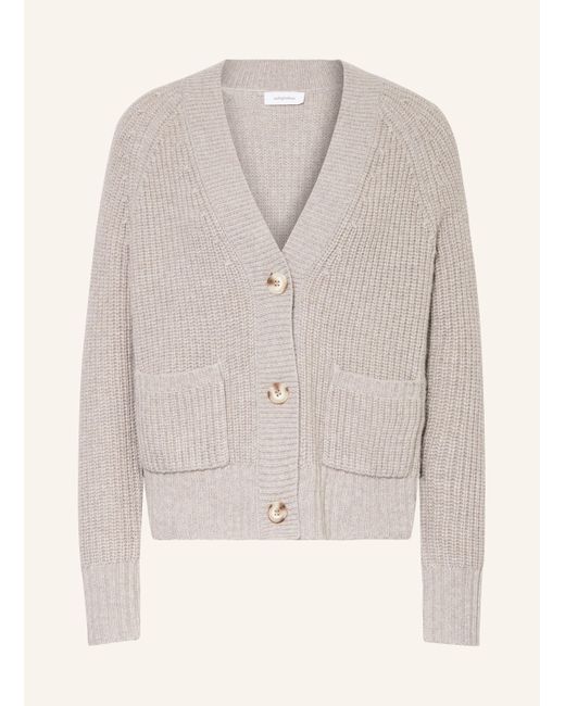 DARLING HARBOUR White Strickjacke mit Glitzergarn
