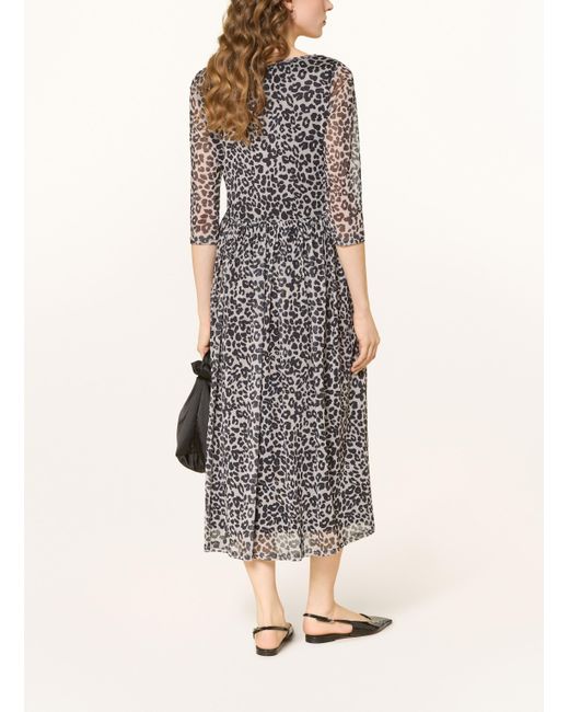 ROBE LÉGÈRE Multicolor Mesh-Kleid mit 3/4-Arm