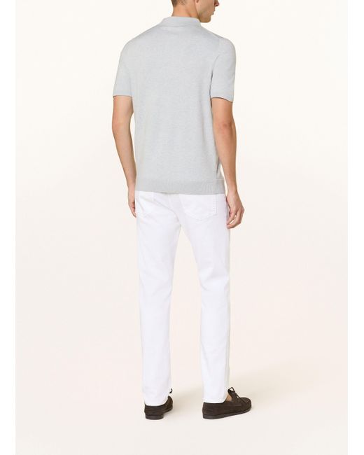 Reiss Strick-Poloshirt FINCH Regular Fit in White für Herren