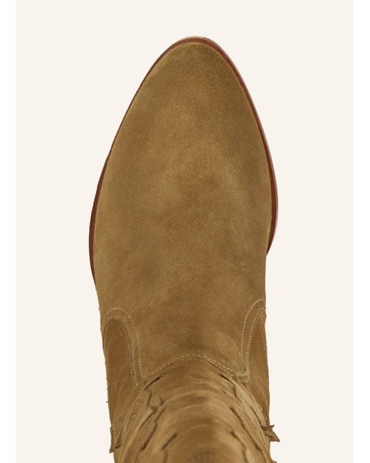 Ba&sh Green Cowboy Boots CASEY