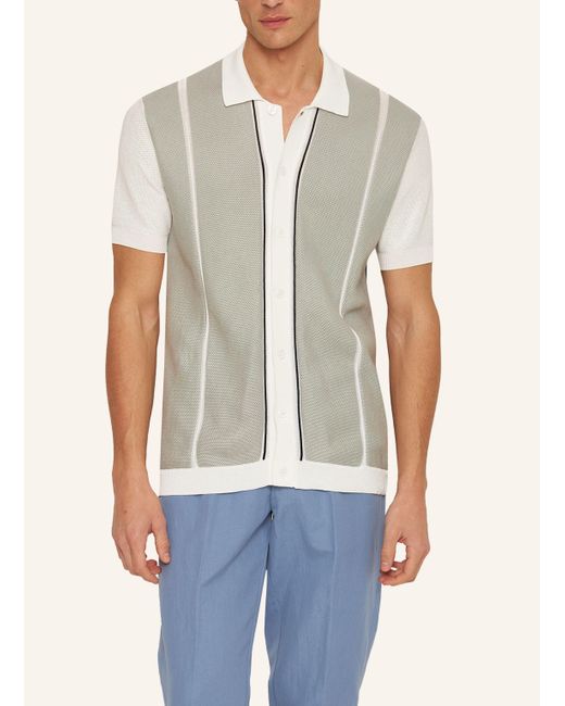 Orlebar Brown Casual-Hemden TIERNAN CONTRAST STRIPE in White für Herren