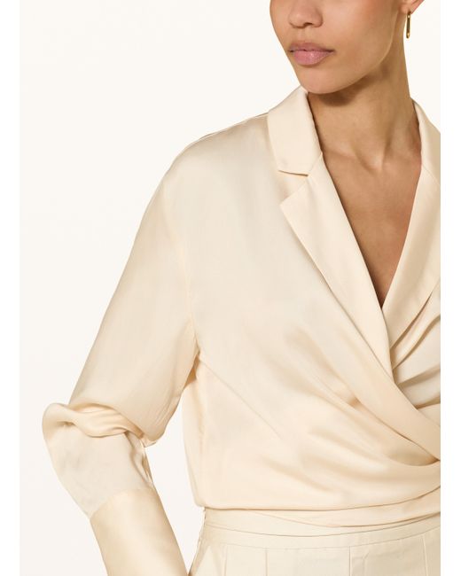 ELEH Natural Wickelbluse in Satinqualität