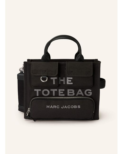 Marc Jacobs Black Umhängetasche THE CARGO CANVAS MEDIUM TOTE BAG