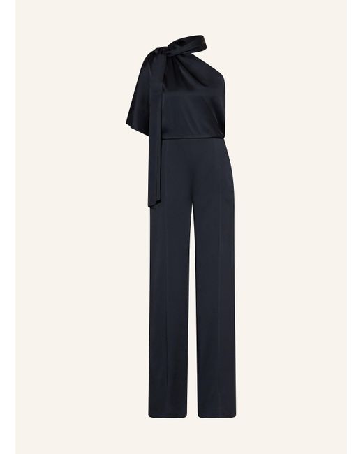 Boss Blue One-Shoulder-Jumpsuit DEIANA mit Volants und Schluppe