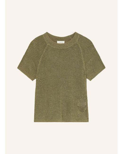 Cartoon Green Strickshirt mit Glitzergarn