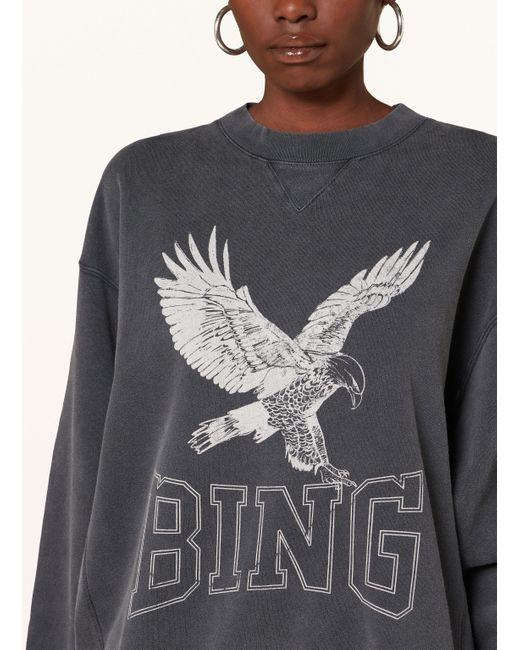 Anine Bing Gray Oversized-Sweatshirt