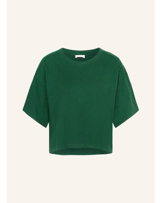 American Vintage Green Cropped-Shirt mit Leinen