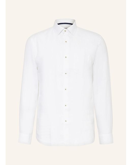 Pierre Cardin Leinenhemd Modern Fit in White für Herren