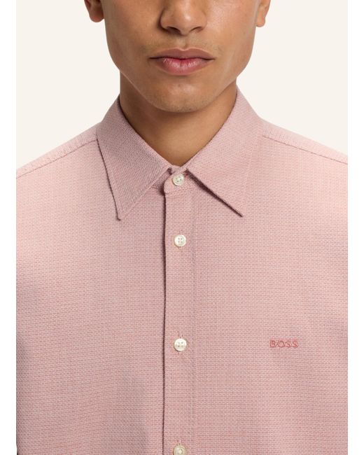 Boss Casual Hemd RELEGANT_6_M Regular Fit in Pink für Herren