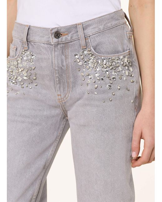 Liu Jo Gray 7/8-Jeans mit Schmucksteinen