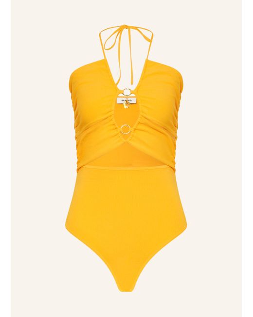 Sandro Yellow Body mit Cut-outs