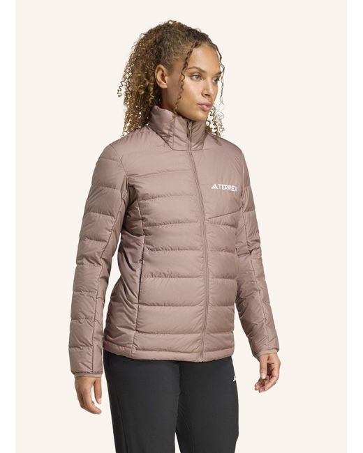 Adidas Originals Brown TERREX MULTI LIGHT DOWN CLIMAWARM JACKE