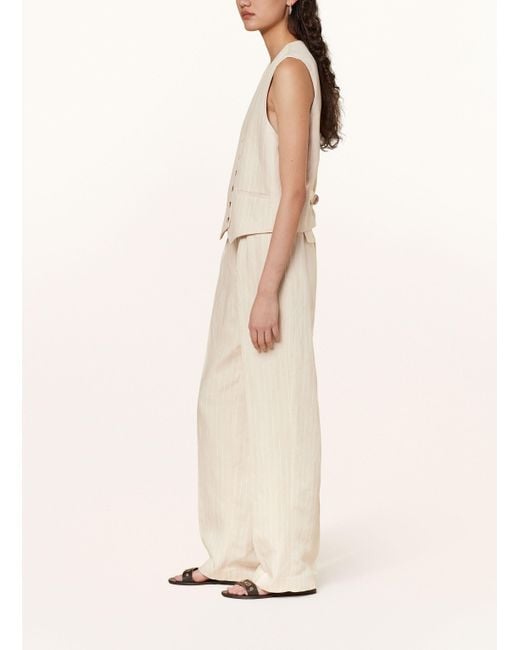 Ba&sh Natural Marlenehose PEANUT mit Leinen
