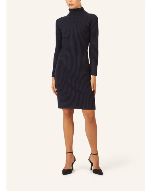 Apart Blue Rippenstrickkleid