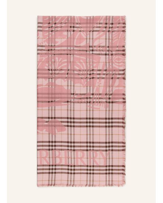Burberry Pink Schal mit Seide