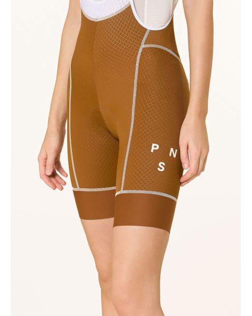 Pas Normal Studios White Radhose MECHANISM BIBS mit Trägern und gepolstertem Einsatz