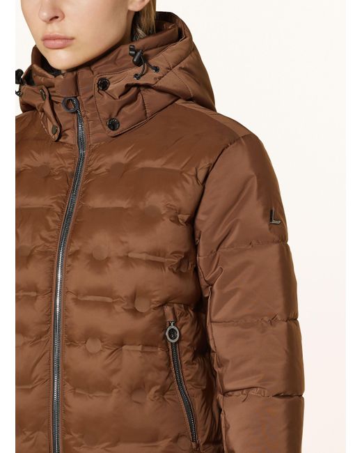 Luhta Brown Skijacke HALHOLA mit Kunstfell