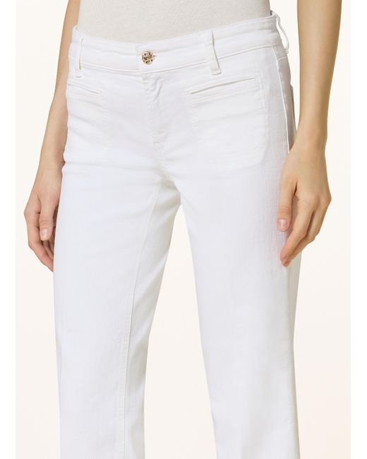 Cambio White Wide Leg Jeans TESS