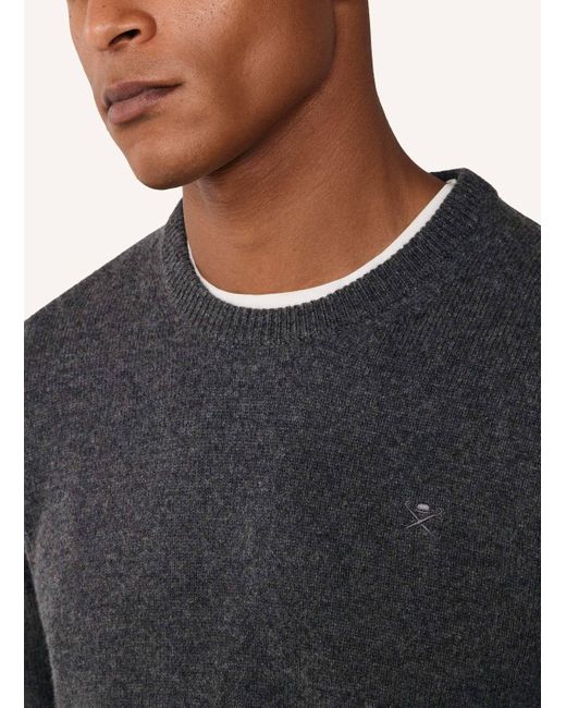 Hackett Pullover LAMBSWOOL CREW in Black für Herren