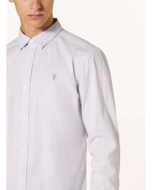 AllSaints Hemd HAWTHRONE Stretch Fit in White für Herren
