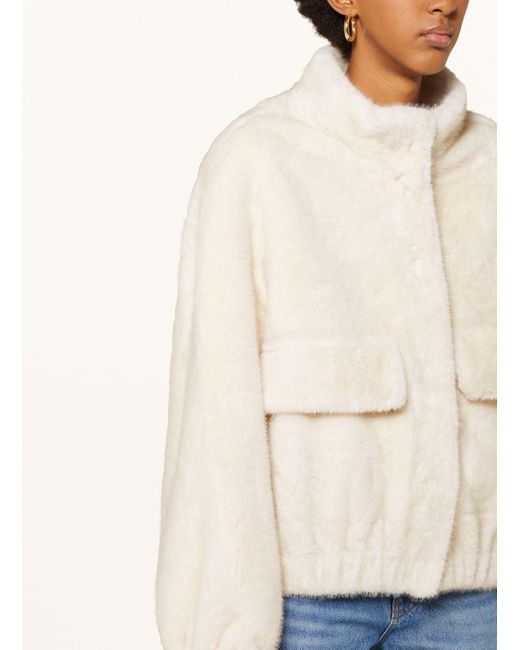 Ba&sh Natural Kunstfell-Jacke PAROS