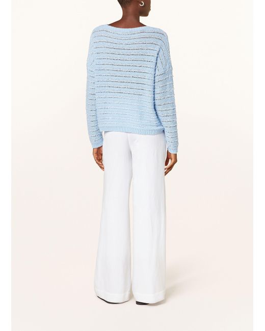 MARC AUREL Blue Pullover mit Pailletten
