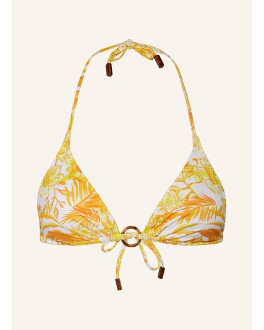 Vilebrequin Metallic Triangel-Bikini-Top TAHITI FLOWERS