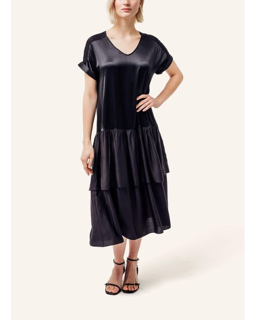 Helene Galwas Black Kurzarmkleid AVARE