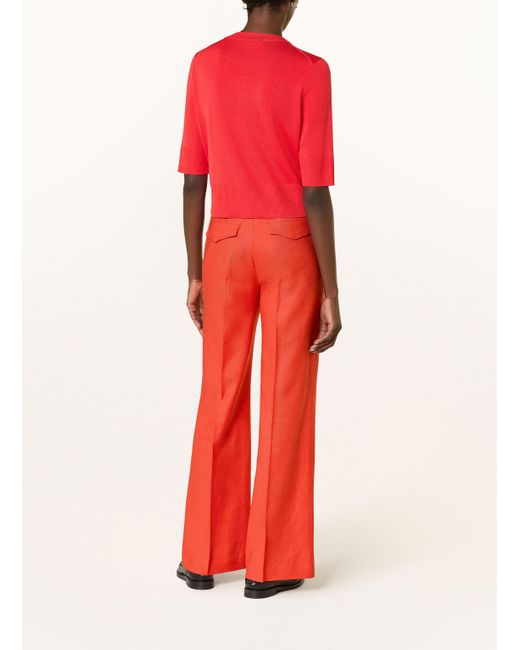 Windsor. Red Marlenehose mit Leinen