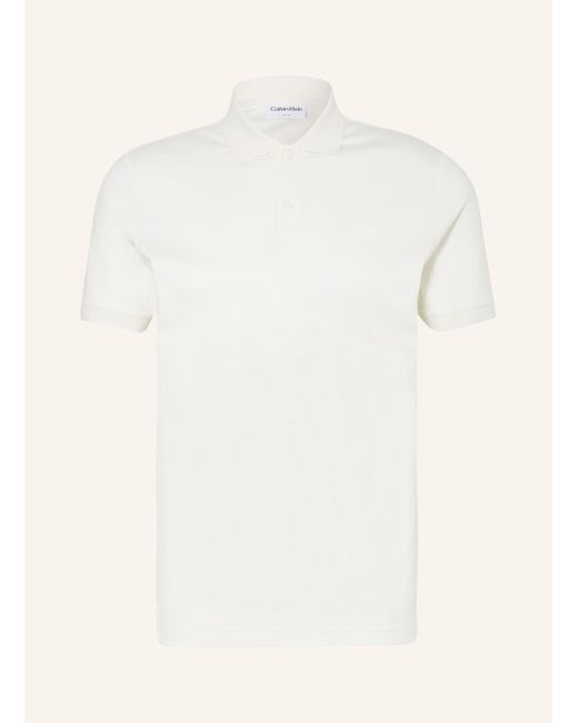 Calvin Klein Jersey-Poloshirt Slim Fit in Natural für Herren