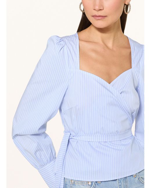 Neo Noir Blue Wickelbluse ISABEL