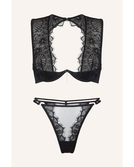 Lingadore Black Bügel-BH mit String