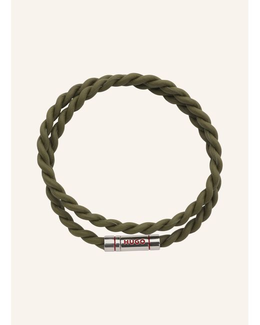 HUGO Armband E-DOUBLEBRAID4-BRA in Metallic für Herren