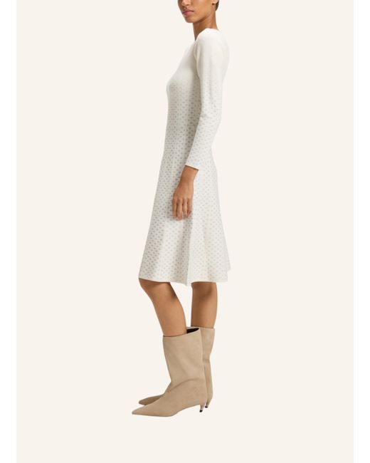 Boss White Gestricktes Kleid C_FAMME_1 Regular Fit
