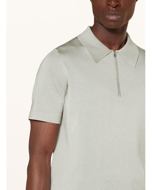 Sandro Strick-Poloshirt in Natural für Herren