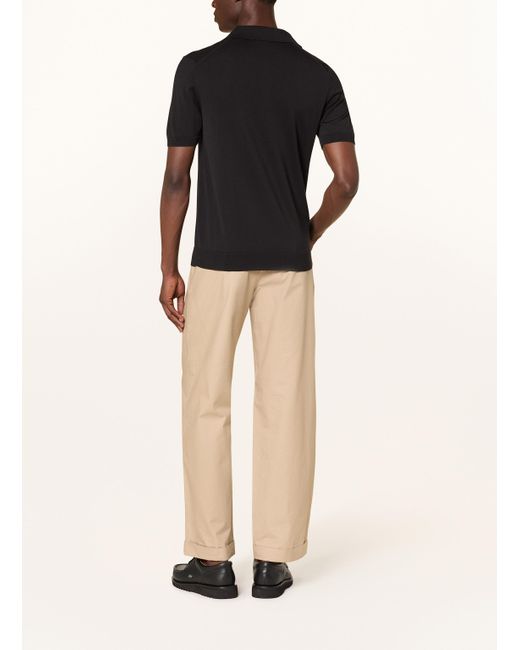 COS Strick-Poloshirt mit Seide in Black für Herren