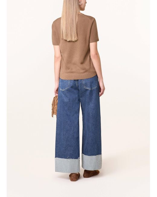 DARLING HARBOUR Brown Strickshirt aus Cashmere