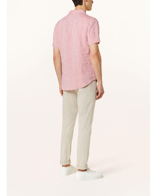 Q1 Manufaktur Resorthemd Slim Relaxed Fit aus Leinen in Pink für Herren